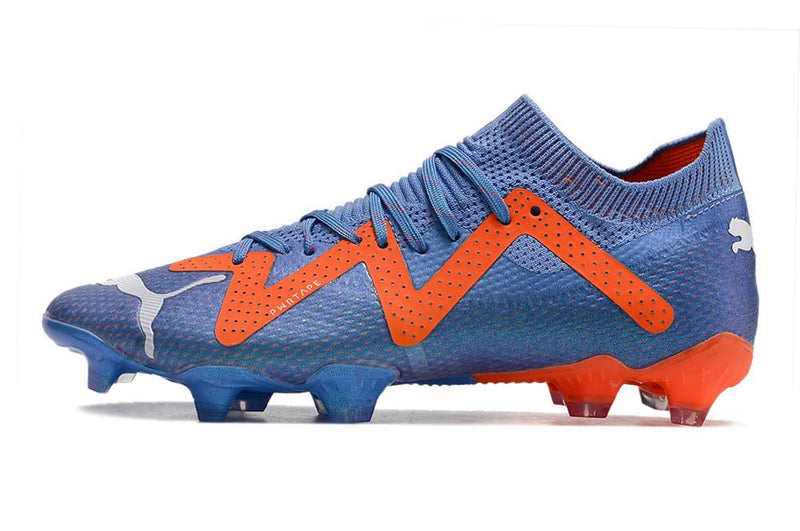 Chuteira Puma Future Ultimate Campo - Azul e Laranja
