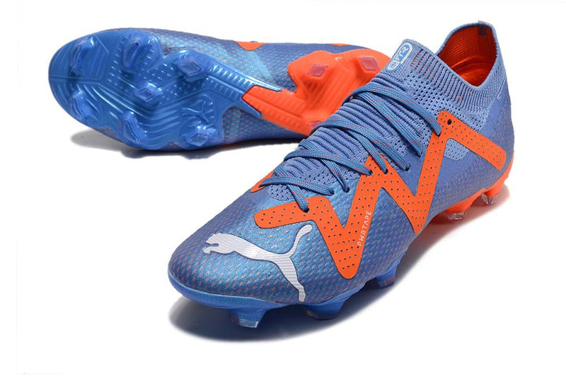 Chuteira Puma Future Ultimate Campo - Azul e Laranja